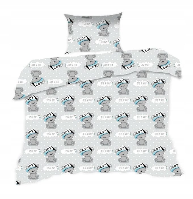 Kinderbeddengoed 100x135 cm met kussensloop 40x60 cm - Vrolijke Beren