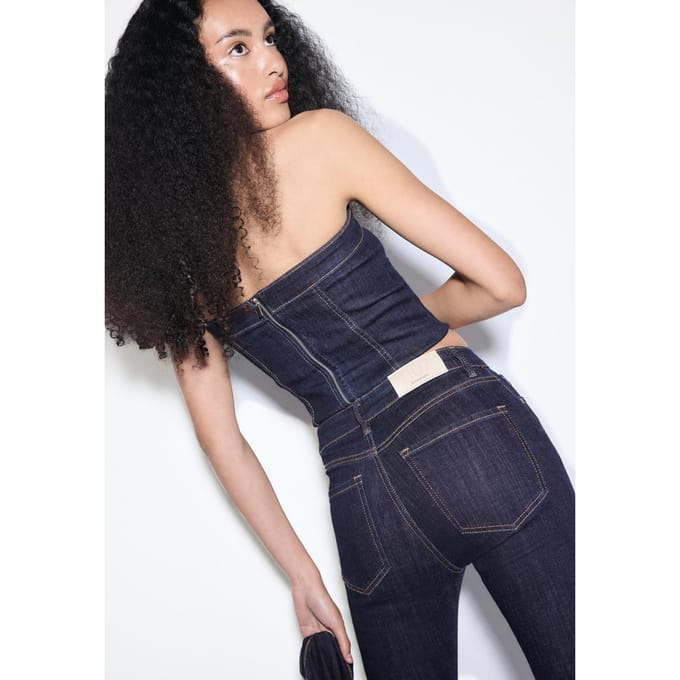 Stradivarius D07 skinny high waist jeans  VERBLEEKTE DENIM WASSING 44