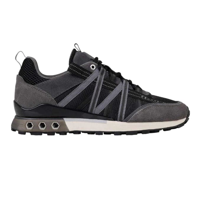Cruyff Heren Suède Hex-Tech Sneakers (Zwart/Grijs)