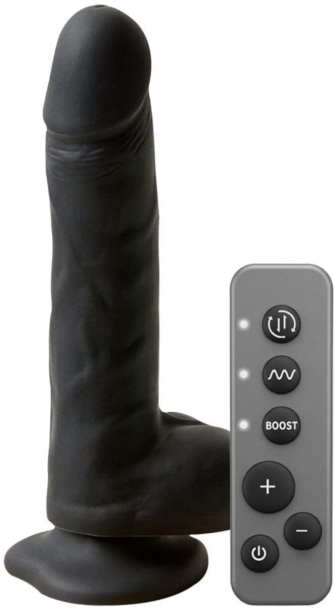 Strap-On-Me - Roterende & Vibrerende Realistische Dildo - Zwart