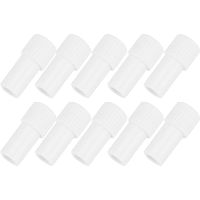 10pcs Dental Saliva Suction Ejector Strong to Weak Tube Converter Connector Adapter11mm to 6.5mm white
