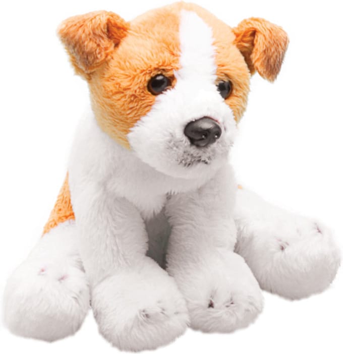 Suki Gifts knuffel Jack Russel hond - 13 cm - pluche knuffelbeesten