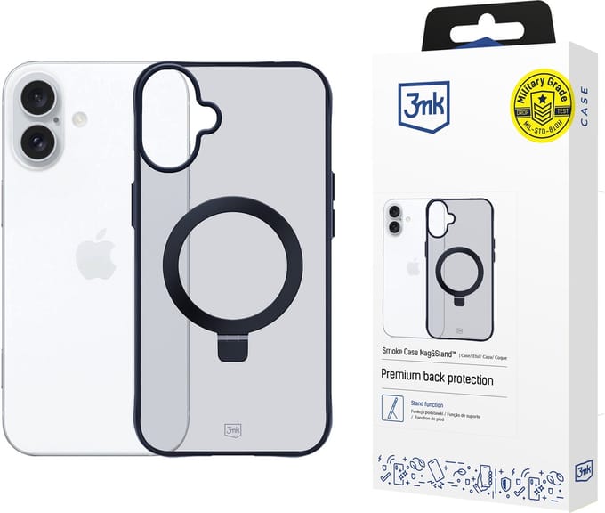 Apple iPhone 16 - 3mk Smoke Case Mag&Stand