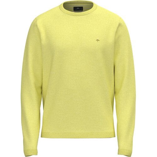 Fynch-Hatton Trui O-Neck Light Air Cotton Pale Yellow / male