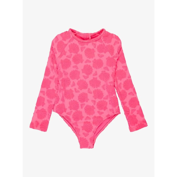 Eéndelige zwempak met lange mouwen voor meisje Roxy Shell Dream