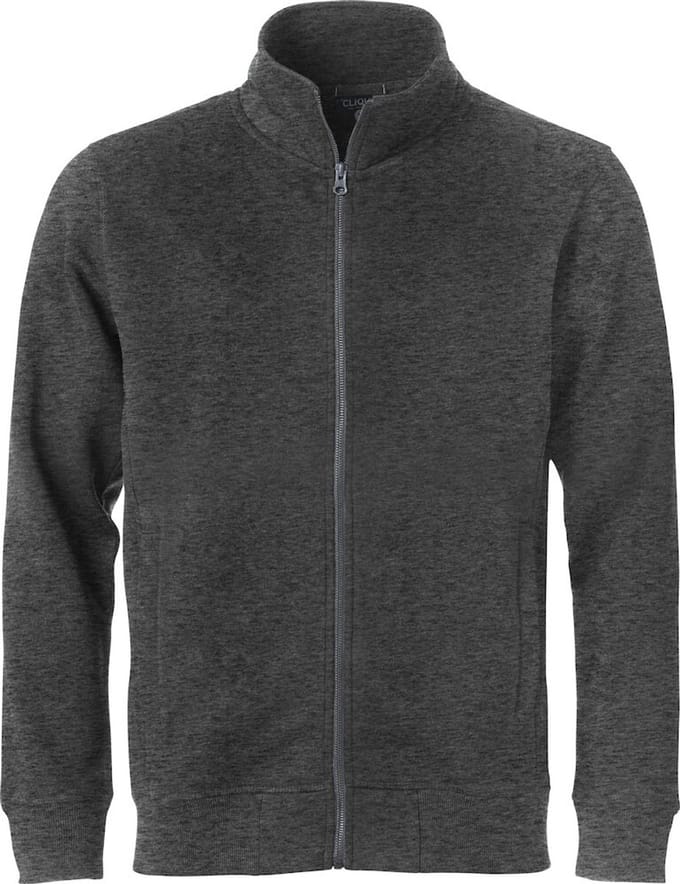 Clique Classic Cardigan 021048 - Antraciet Melange - 3XL