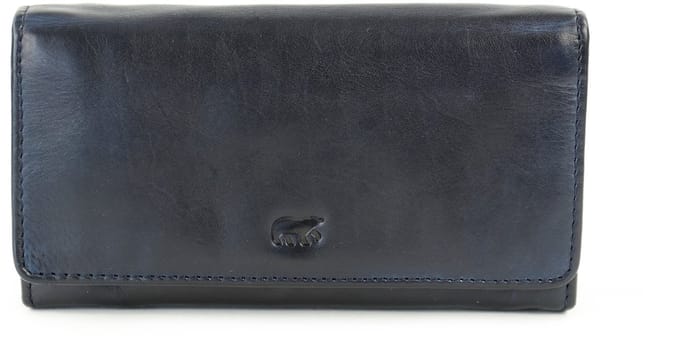 Bear Design Noor CL9918 Portemonnee - Blauw – Van leer – Bear Design Noor CL9918 is een leren overslagportemonnee voor wie pasjes, briefgeld en muntgeld overzichtelijk wil meenemen