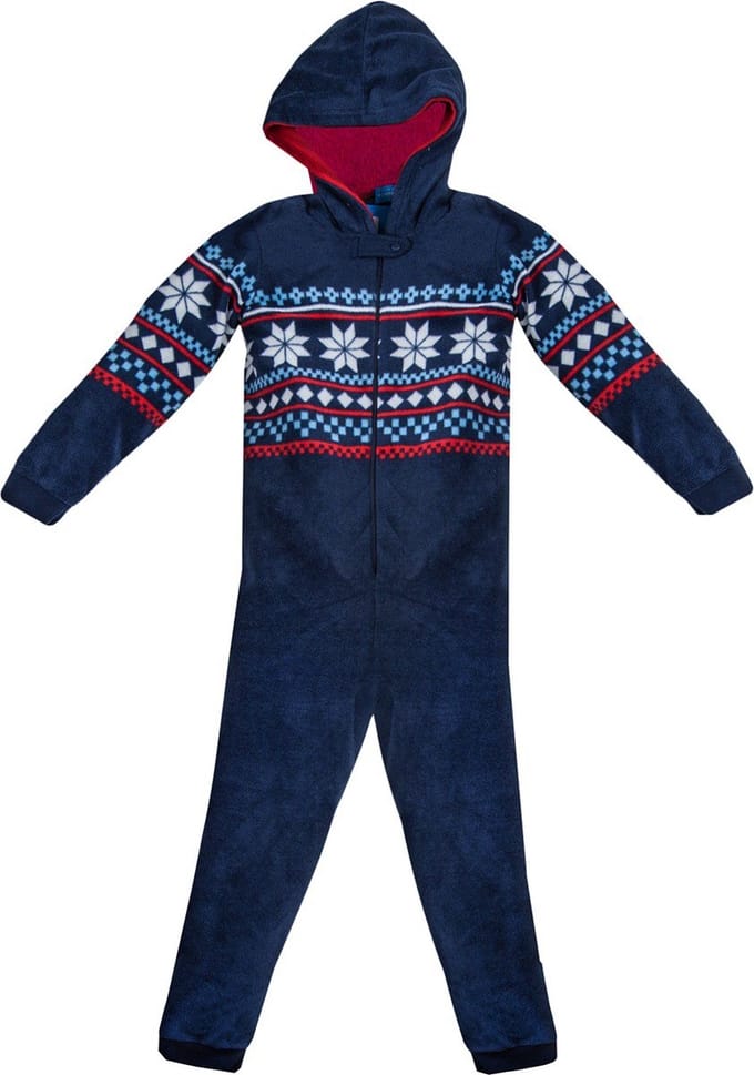 Fleece pyjama met capuchon