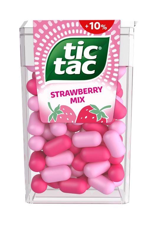 Tic tac Aardbeien Mix aardbeien smaak dragées 54 g