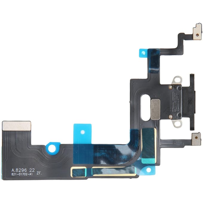 Oplaadpoort Gegevensconnector Flexkabel Oplaadpoort Flexkabel Vervanging voor IPhone XR Zwart black