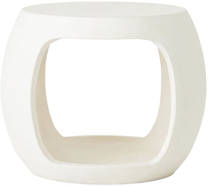 MUST Living Coffee table Camber large,40x50x45 cm, fiber cement white