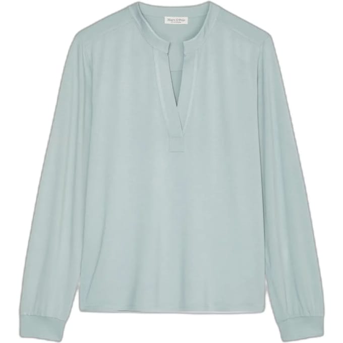 Dames blouse met lange mouwen en V-hals Marc O'Polo