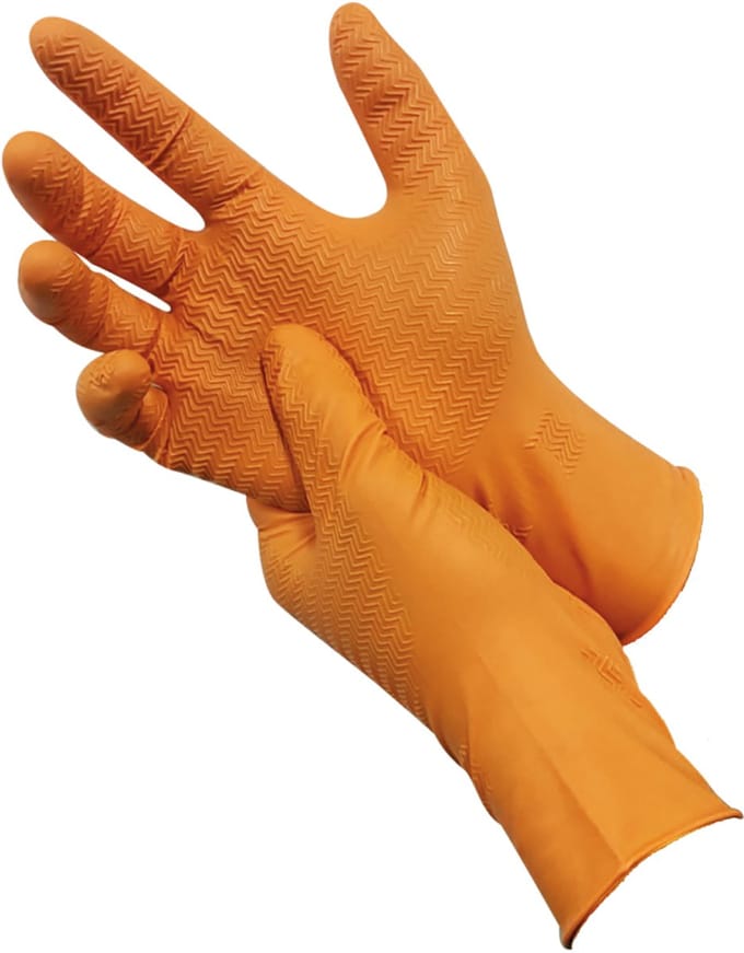 PSP 60-246 Gripper Nitrile PF Handschoen Orange M 50 stuks