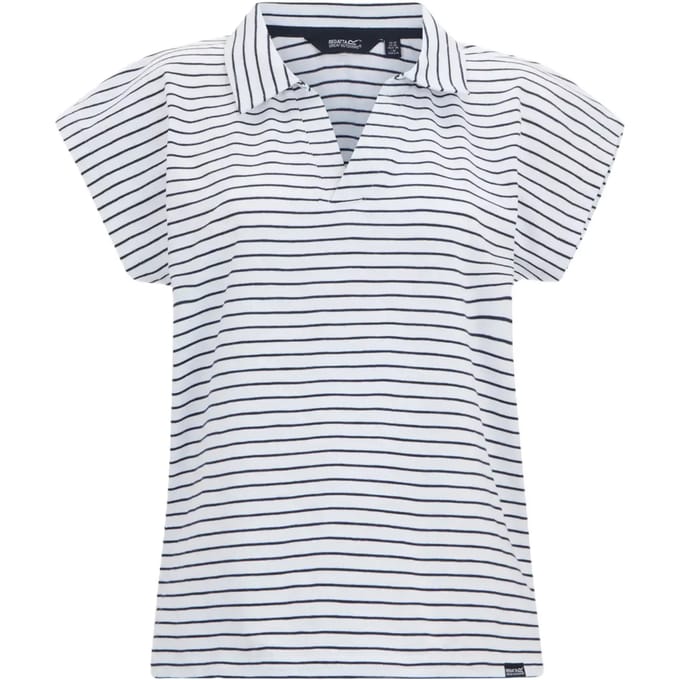 Dames Lorana T-shirt met kraag en korte mouwen