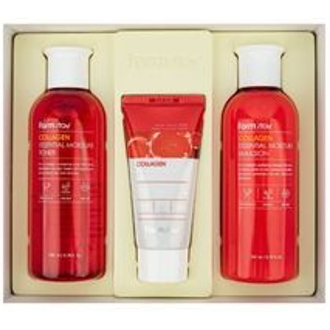 FARM STAY Collageen Essential Moisture Huidverzorging 3 SET (Toner+Emulsie+Crème)