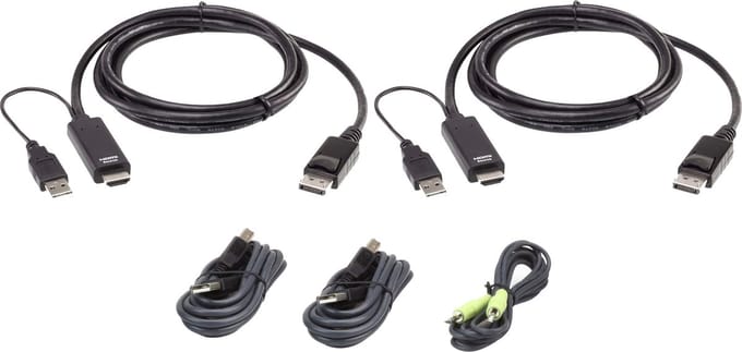 ATEN 2L-7D02UHDPX5 HDMI naar DP KVM KabelKit