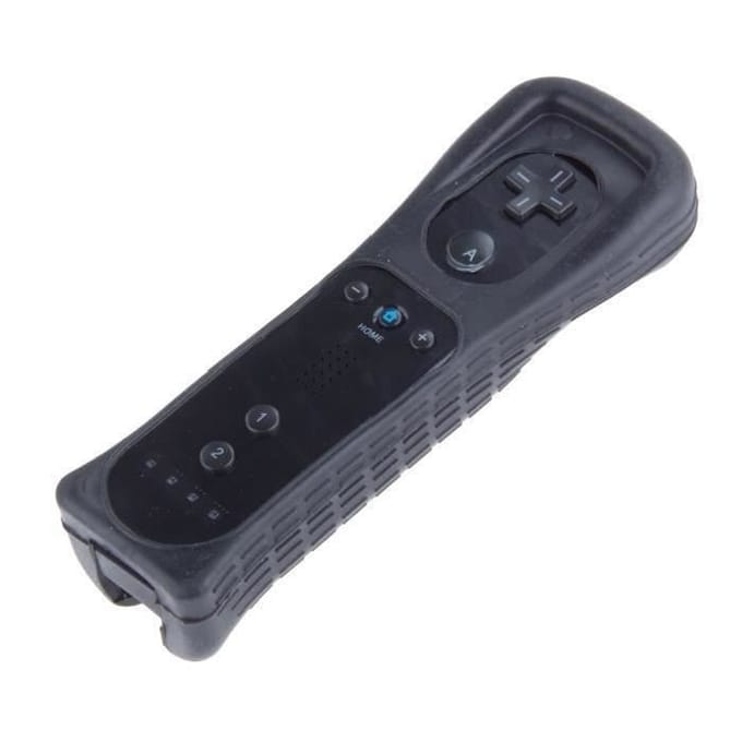 Wiimote Controller Nunchuk voor Nintendo Wii Wii U Game Zwart + siliconen hoesje + riem