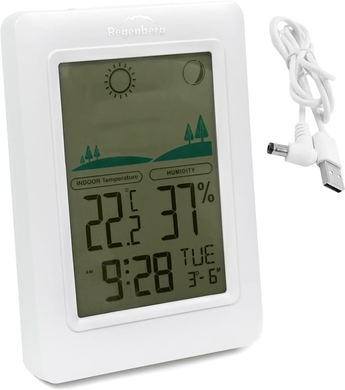 Regenberg - Weerstation - Draadloos - Thermometer - Alarm - LED Display