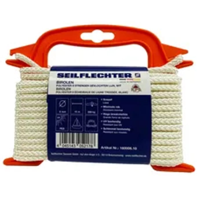 Seilflechter Birolen Polyester Touw Wit – 6 Mm X 10 M Op Rol