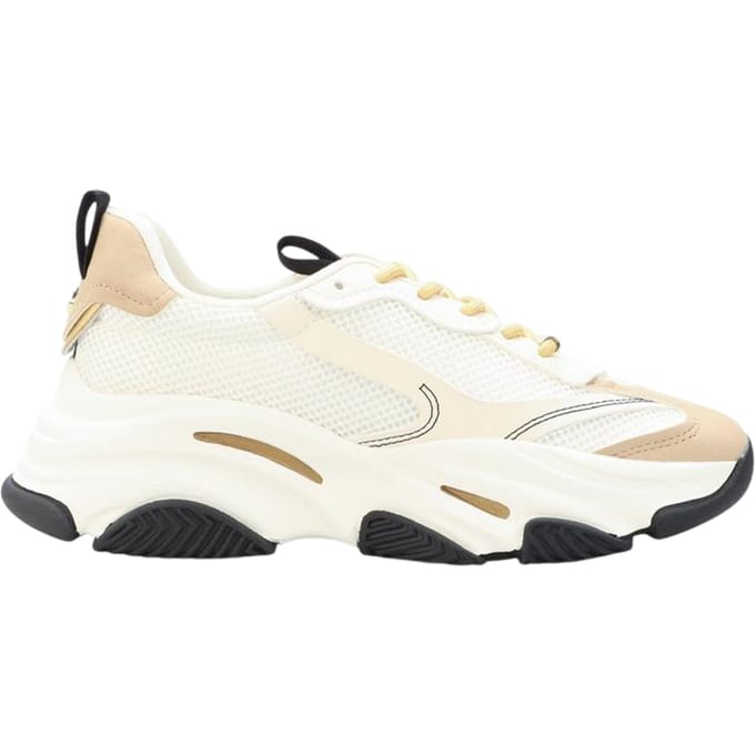 Steve Madden Dames Possession-E Platform Sneakers (Wit/Beige)