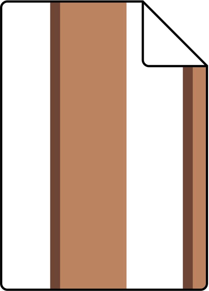 Proefstaal ESTAhome behang strepen terracotta en wit - 26.5 x 21 cm - 131910-S