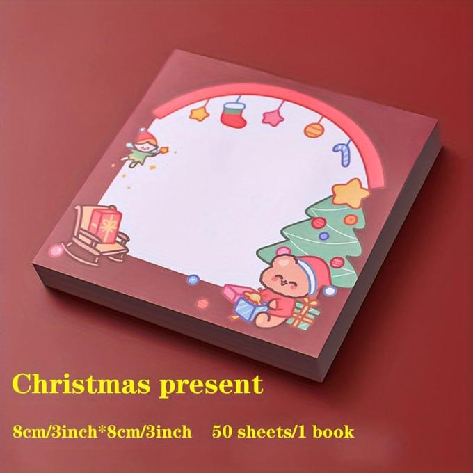 Notes Adhésives Créatives Série Noël Dessin Animé pour Étude et Bureau