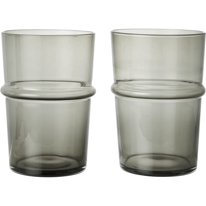 Ferm Living Boya hoge drinkglazen (set van 2) - fermLIVINGsmokedGrey
