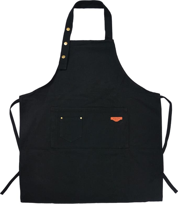 Clayre & Eef Keukenschort 75x65 cm Zwart Polyester