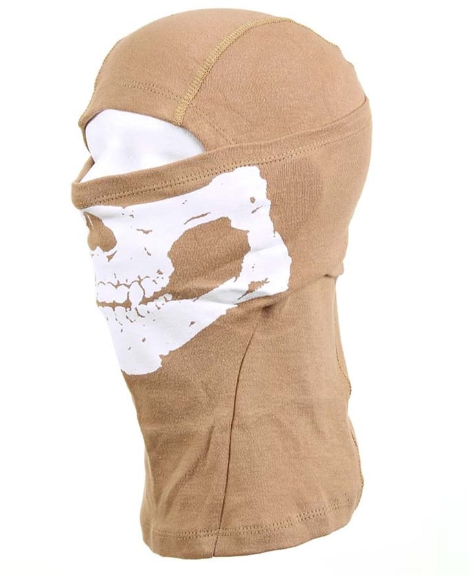 101 INC - Balaclava skull cotton (kleur: Sand / maat: NVT)