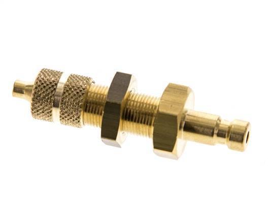Messing DN 2.7 (Micro) Luchtkoppeling Insteeknippel 3x4.3 mm Push-On Schotkoppeling