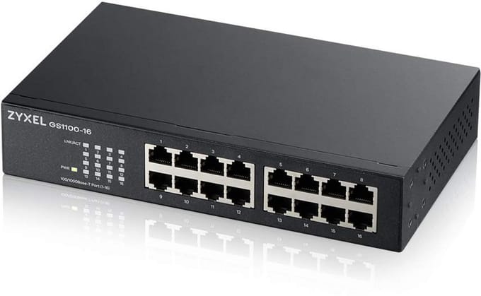 16-Poorts Gigabit Switch - Onbeheerd Netwerk Hub - Plug & Play