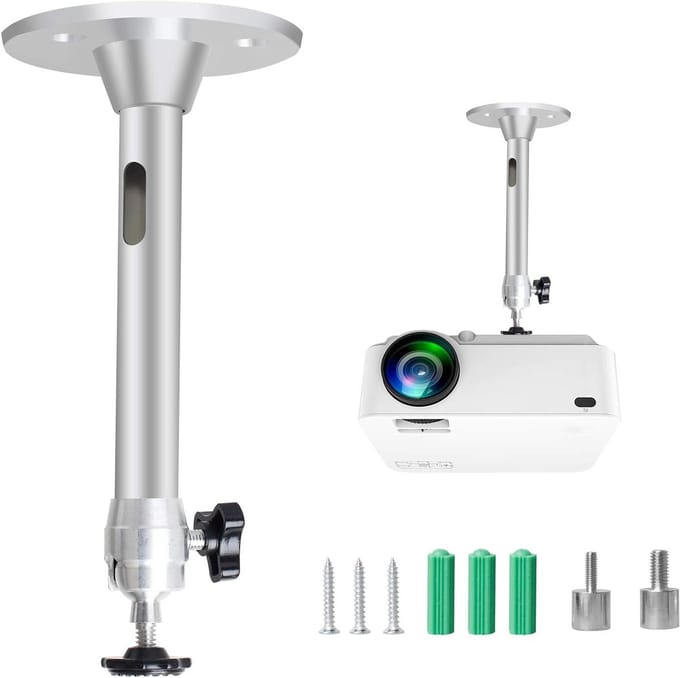 Projectorhouder - Beugel Montagebeugel - Thuisbioscoop Inrichten - Universele Montage - 175 mm - Zilver