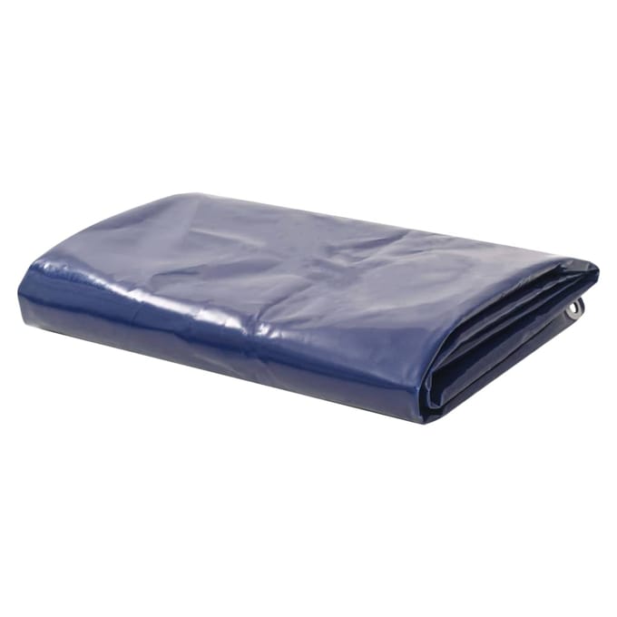 vidaXL - Zeilen - Blauw - 4 - x - 7 - m - Canvas - met - PVC-coating