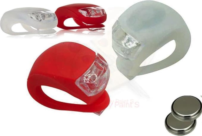 Fietslampjes | Wit en Rood | 4 Stuks | LED | Inclusief batterij