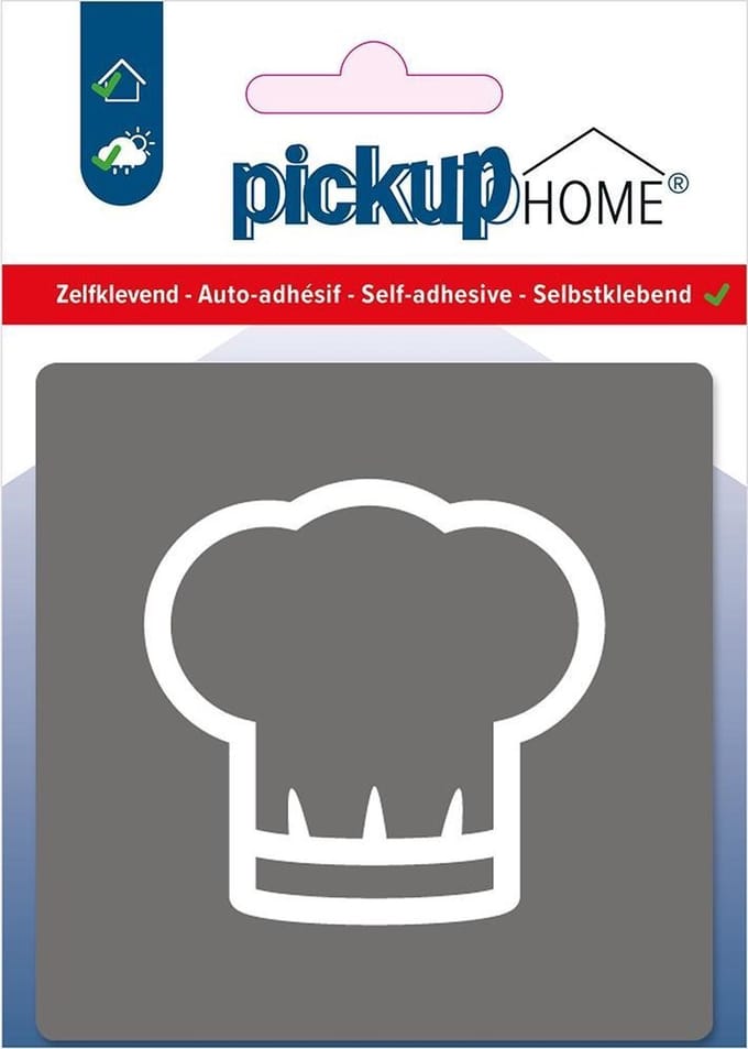 Pickup Keuken grijs - 90x90 mm Pictogram Route Acryl