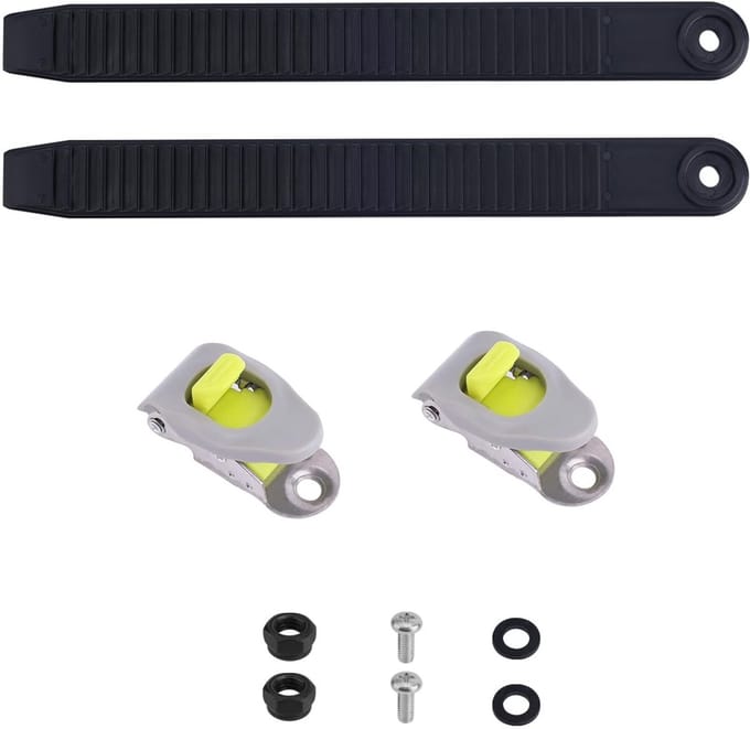 Allecto - Snowboard Binding - Hoge Elastische Enkel Strap - Duurzaam - Zwart - Snowboard Onderdeel - Voor Snowboard Liefhebbers - 2 stuks