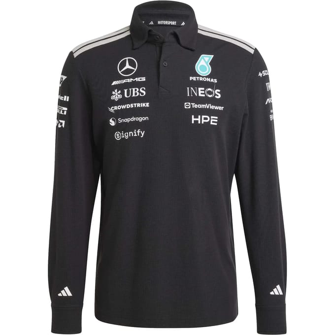 Mercedes AMG lange mouwen katoen polo Petronas Formula One Team Engineers
