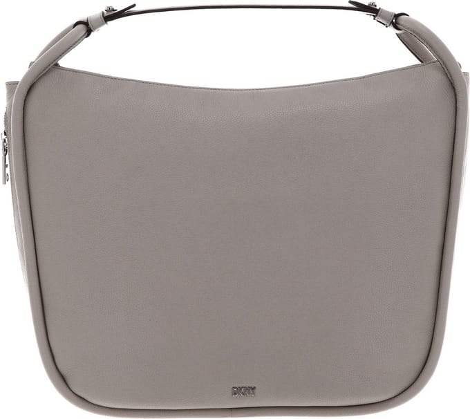 DKNY Leren Schoudertas Handtas Phoebe Hobo Bag Stone Beige
