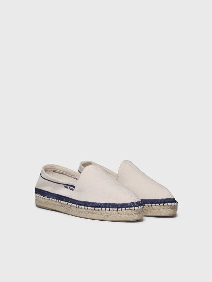 Herenespadrille van geborduurd canvas | TREUMAL