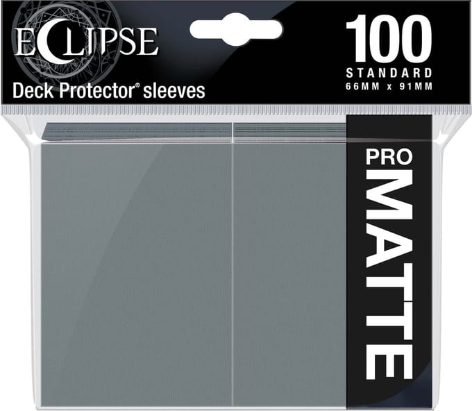 Ultra Pro - Eclipse Matte 100 Standaard Formaat Kaarthoesjes Rook Grijs Pack (66 x 91 mm)