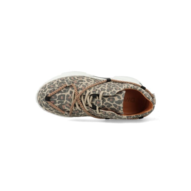 DWRS® Dames Sneakers - Beige - 80% Leer - Maat 37
