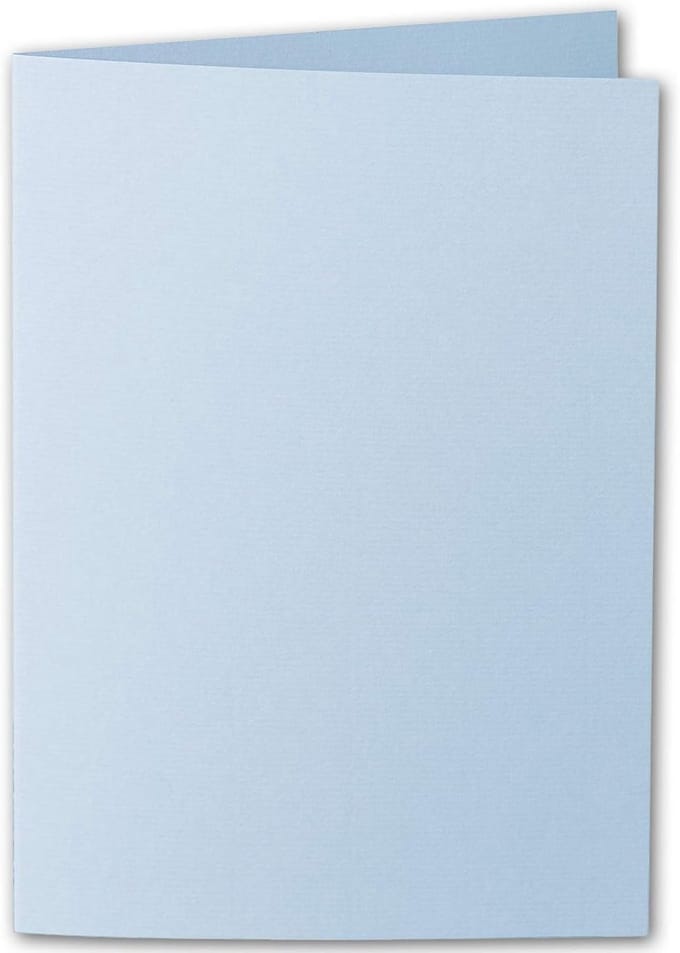Set van 150 dubbele vouwkaarten DIN B6 220 g/m2 in marineblauw