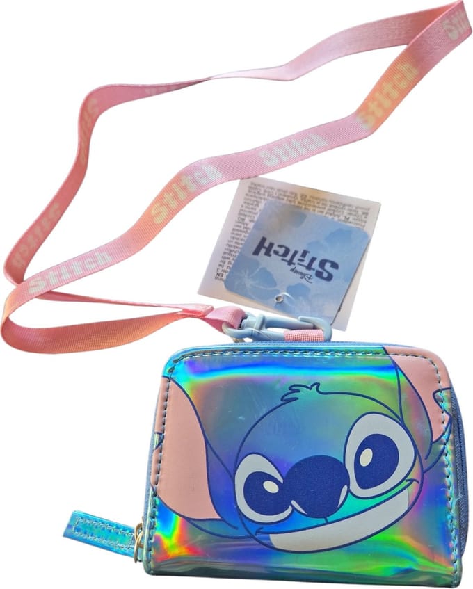 Stitch portomonnee metallic Disney