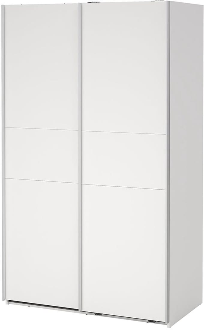 Como schuifdeurkast 2 deuren 120x200cm wit.