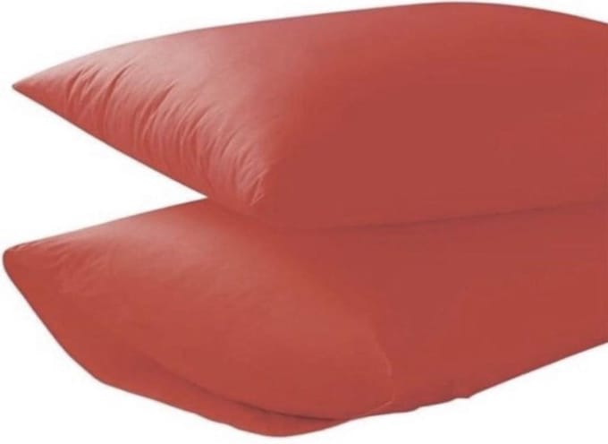 100% Katoen - Kussenslopen - Set van 2 - 60x60 cm -Rood