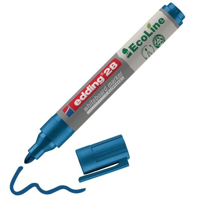Whiteboardmarker edding 28 EcoLine rond 1.5-3mm blauw