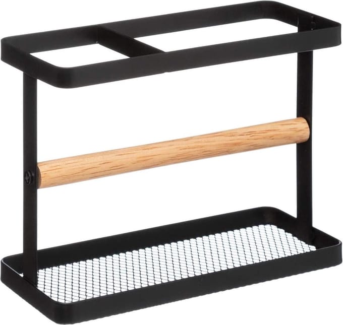 Five® - Keukengereihouder - Zwart - Hout & metaal - H 14,2 cm