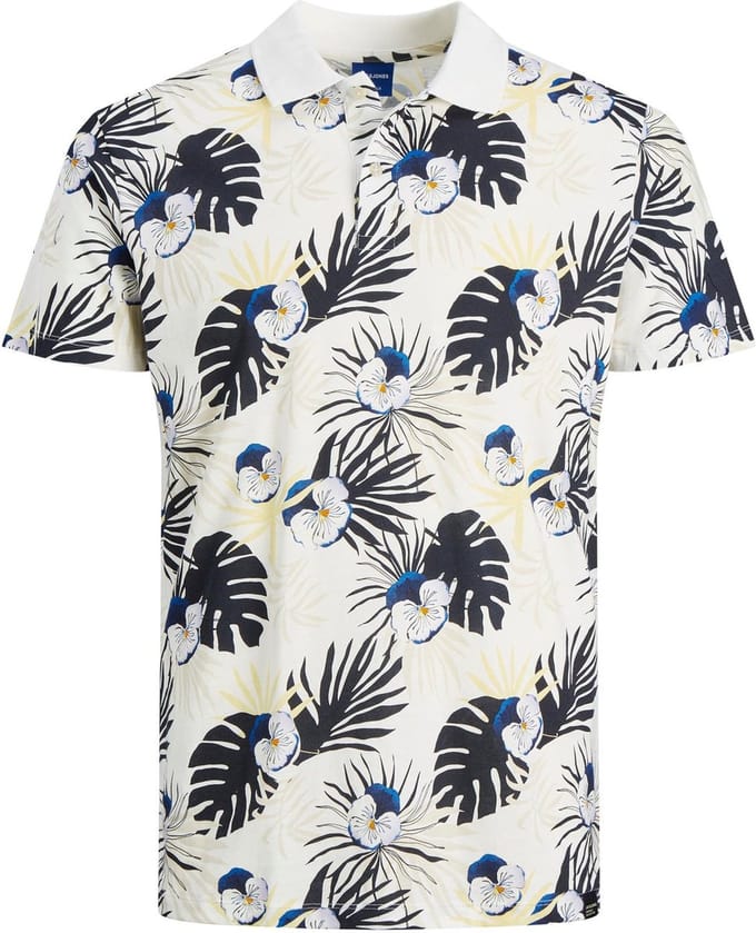 JACK&JONES JORTULUM AOP POLO SS Heren Poloshirt - Maat S