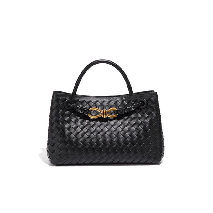 Handgeweven Tas, Retro Casual Schoudertas, Handtas met grote capaciteit white