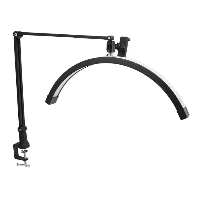 20in Zwart LED Halve Maan Licht Verstelbare 3 Kleurtemperatuur Boog Desktop Halve Maan Invullicht black